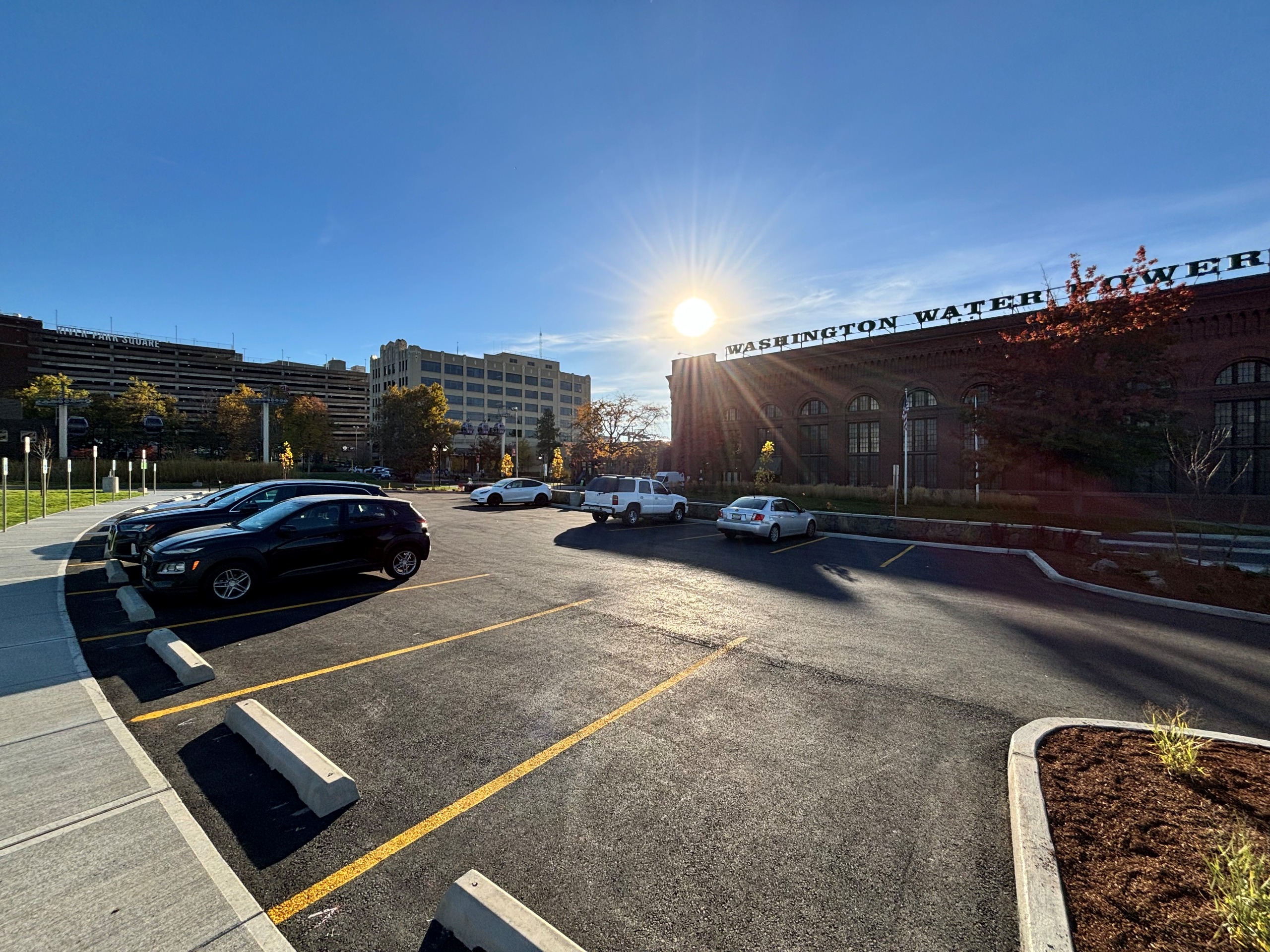 Photo of a renovated parking lot.