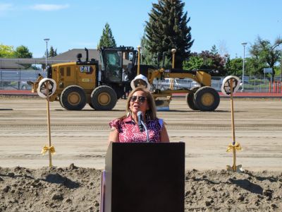 Jenny Slagle at ground breaking