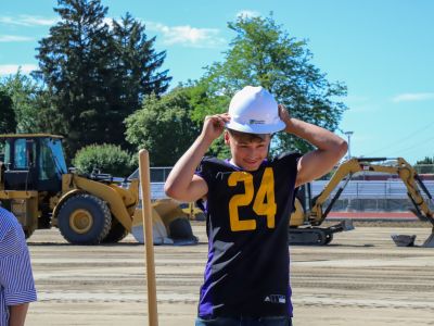 Shadle Student at groundbreaking