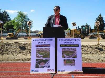 Travis Schulhauser at groundbreaking